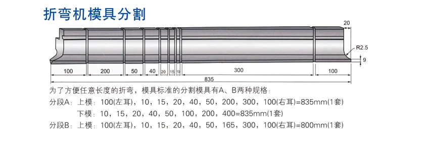 折弯机模具分割